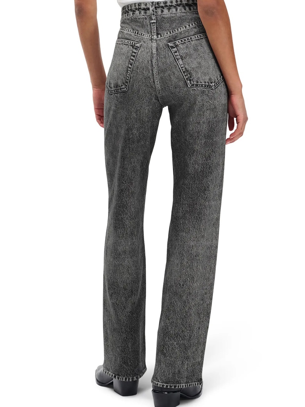 Rag & Bone Miramar Shea High Rise Relaxed Straight Pants Raven Gray 26 NEW